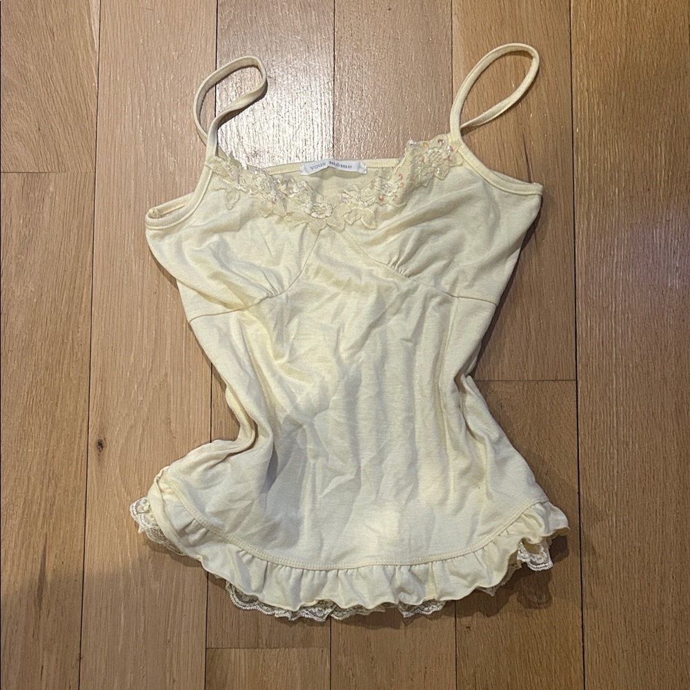 Cream Lace Trim Camisole